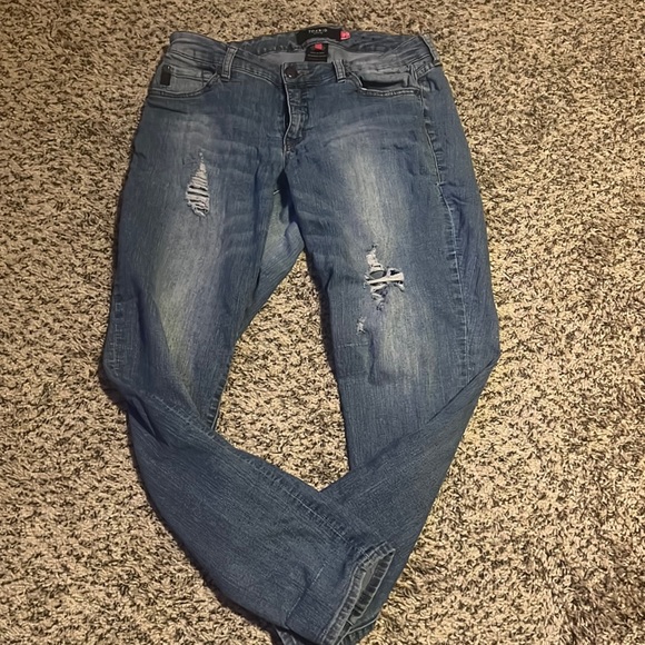 torrid Denim - Torrid light wash distressed destroyed jeans Size 12